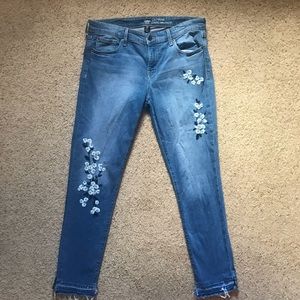 Embroidered Gap girlfriend jeans